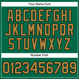 Custom Kelly Green Old Gold-Black Authentic Sleeveless Baseball Jersey