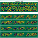 Custom Kelly Green Navy-Gold Authentic Sleeveless Baseball Jersey