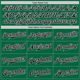 Custom Kelly Green Black-White Authentic Baseball Jersey