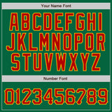 Custom Kelly Green Gold Pinstripe Red-Gold Authentic Baseball Jersey