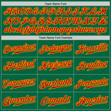 Custom Kelly Green Gold Pinstripe Red-Gold Authentic Baseball Jersey