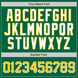 Custom Kelly Green Gold Pinstripe Gold-White Authentic Baseball Jersey