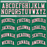 Custom Kelly Green White-Red Authentic Throwback Basketball Jersey