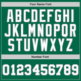 Custom Kelly Green White-Gray Authentic Throwback Basketball Jersey