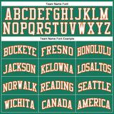 Custom Kelly Green White-Orange Authentic Throwback Basketball Jersey