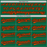 Custom Kelly Green Orange-Black Authentic Baseball Jersey