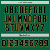 Custom Kelly Green Black-Old Gold Authentic Baseball Jersey