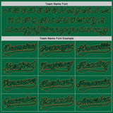 Custom Kelly Green Kelly Green Black-Old Gold Authentic Baseball Jersey