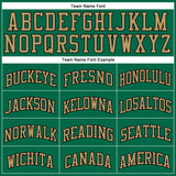 Custom Kelly Green Old Gold-Black Authentic Throwback Basketball Jersey