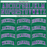 Custom Kelly Green Purple-White Authentic Throwback Basketball Jersey