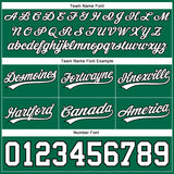 Custom Kelly Green White-Black Authentic Basketball Shorts
