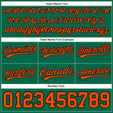 Custom Kelly Green Orange-Black Authentic Basketball Shorts