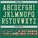 Custom Kelly Green Vintage USA Flag-City Cream Mesh Authentic Football Jersey