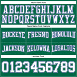 Custom Stitched Kelly Green White Royal-Gray Football Pullover Sweatshirt Hoodie