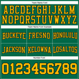 Custom Stitched Kelly Green Gold-White Football Pullover Sweatshirt Hoodie