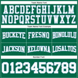 Custom Stitched Kelly Green White-Light Blue Football Pullover Sweatshirt Hoodie