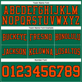 Custom Stitched Kelly Green Orange-Black Football Pullover Sweatshirt Hoodie