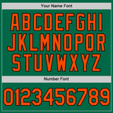 Custom Kelly Green Orange-Black Authentic Throwback Baseball Jersey