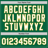 Custom Kelly Green White-Gold Authentic Throwback Basketball Jersey