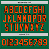 Custom Kelly Green Orange-Black Authentic Throwback Basketball Jersey