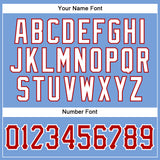 Custom Light Blue Red-White Authentic Sleeveless Baseball Jersey