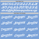 Custom Light Blue White Pinstripe White Authentic Baseball Jersey