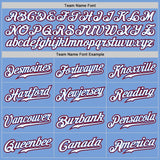 Custom Light Blue Red Pinstripe White-Royal Authentic Baseball Jersey