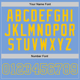 Custom Light Blue Light Blue-Gold Authentic Throwback Basketball Jersey