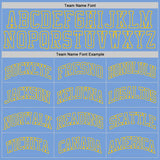 Custom Light Blue Light Blue-Gold Authentic Throwback Basketball Jersey