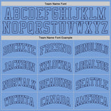 Custom Light Blue Light Blue-Navy Authentic Throwback Basketball Jersey