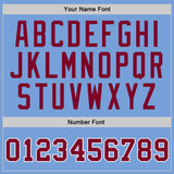 Custom Light Blue Maroon-White Authentic Throwback Basketball Jersey