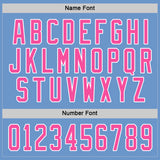 Custom Light Blue Pink-White Hockey Jersey