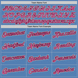 Custom Light Blue Pink-Black Performance T-Shirt