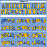 Custom Light Blue Gold-Royal Authentic Throwback Basketball Jersey