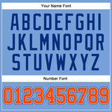 Custom Light Blue Orange-Royal Authentic Throwback Basketball Jersey