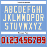 Custom Light Blue Red-Cream Authentic Throwback Basketball Jersey