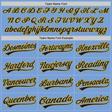 Custom Light Blue Gold-Navy Authentic Baseball Jersey