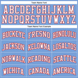 Custom Light Blue White-Red Authentic Throwback Basketball Jersey