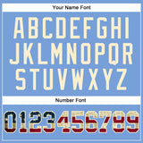 Custom Light Blue Vintage USA Flag-Cream Authentic Throwback Basketball Jersey