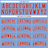 Custom Light Blue Red Pinstripe Red-Cream Authentic Basketball Jersey