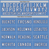 Custom Light Blue Navy-White Mesh Authentic Football Jersey