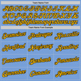 Custom Light Blue Gold-Black Authentic Throwback Basketball Jersey