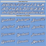 Custom Light Blue Navy-White Authentic Throwback Basketball Jersey