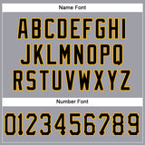 Custom Light Gray Black-Gold Mesh Authentic Football Jersey