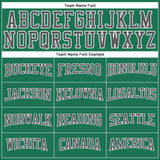 Custom Kelly Green Steel Gray-White Long Sleeve Performance Salute To Service T-Shirt