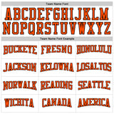 Custom White Orange-Black Long Sleeve Performance T-Shirt