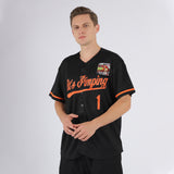 Custom Black Orange Baseball Jersey