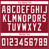 Custom Maroon White Round Neck Suit Basketball Jersey