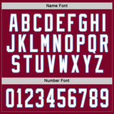 Custom Maroon White-Light Blue Hockey Jersey
