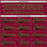 Custom Maroon Black-Old Gold Hockey Jersey